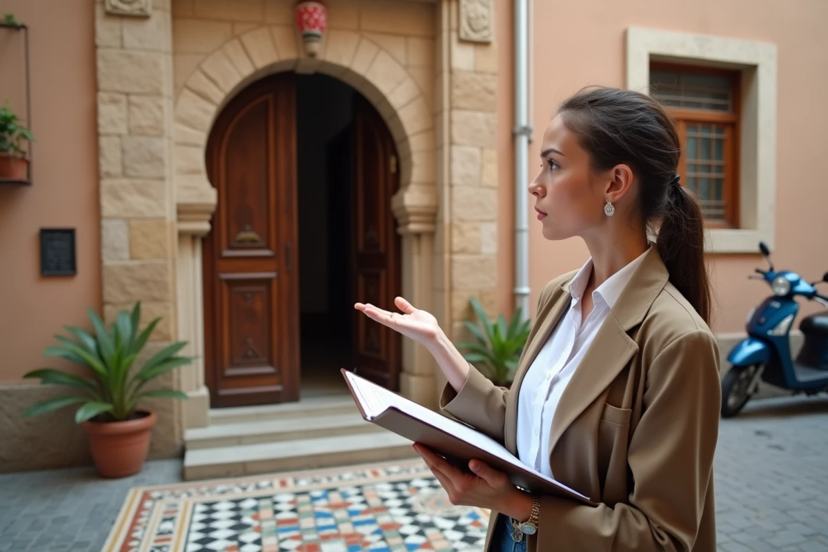 Jeune femme devant l